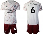 Wholesale Cheap Men 2020-2021 club Arsenal away 6 white Soccer Jerseys