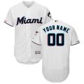 Wholesale Cheap Miami Marlins Majestic Home 2019 Authentic Collection Flex Base Custom Jersey White