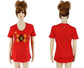 Wholesale Cheap Women\'s Belgium Blank Red Home Soccer Country Jersey
