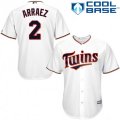 Wholesale Cheap Twins #2 Luis Arraez White Cool Base Stitched MLB Jersey