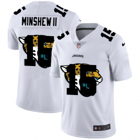 Wholesale Cheap Jacksonville Jaguars #15 Gardner Minshew II White Men\'s Nike Team Logo Dual Overlap Limited NFL Jersey