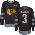 Wholesale Cheap Adidas Blackhawks #3 Keith Magnuson Black 1917-2017 100th Anniversary Stitched NHL Jersey