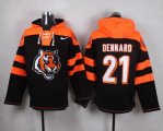 Wholesale Cheap Nike Bengals #21 Darqueze Dennard Black Player Pullover NFL Hoodie