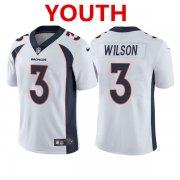 Wholesale Cheap Youth Denver Broncos #3 Russell Wilson White Vapor Untouchable Limited Stitched Jersey