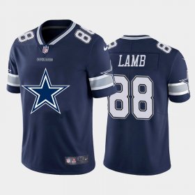 Wholesale Cheap Dallas Cowboys #88 CeeDee Lamb Navy Blue Men\'s Nike Big Team Logo Vapor Limited NFL Jersey