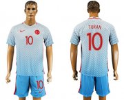 Wholesale Cheap Turkey #10 Turan Away Soccer Country Jersey