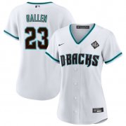 Women's Arizona Diamondbacks #23 Zac Gallen White 2023 World Series Stitched Baseball Jersey(Run Small)
