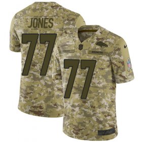 Wholesale Cheap Nike Broncos #77 Sam Jones Camo Men\'s Stitched NFL Limited 2018 Salute To Service Jersey