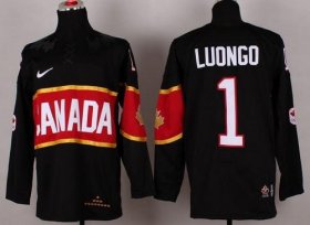 Wholesale Cheap Olympic 2014 CA. #1 Roberto Luongo Black Stitched NHL Jersey