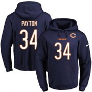 Wholesale Cheap Nike Bears #34 Walter Payton Navy Blue Name & Number Pullover NFL Hoodie
