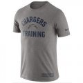 Wholesale Cheap Men's Los Angeles Chargers Nike Heathered Gray Training Performance T-Shirt