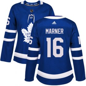 Wholesale Cheap Adidas Maple Leafs #16 Mitchell Marner Blue Home Authentic Women\'s Stitched NHL Jersey