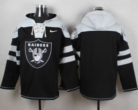 Wholesale Cheap Nike Raiders Blank Black Player Pullover NFL Hoodie