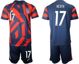 Wholesale Cheap Men 2020-2021 National team United States away 17 blue Nike Soccer Jersey