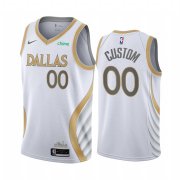 Wholesale Cheap Men's Nike Mavericks Custom Personalized White NBA Swingman 2020-21 City Edition Jersey
