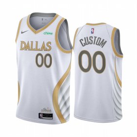 Wholesale Cheap Men\'s Nike Mavericks Custom Personalized White NBA Swingman 2020-21 City Edition Jersey