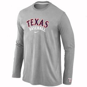 Wholesale Cheap Texas Rangers Long Sleeve MLB T-Shirt Grey