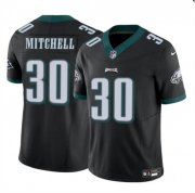 Cheap Men's Philadelphia Eagles #30 Quinyon Mitchell Black 2024 Draft F.U.S.E Vapor Untouchable Limited Football Stitched Jersey