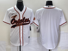 Wholesale Cheap Men\'s Baltimore Orioles White Cool Base Stitched Baseball Jersey