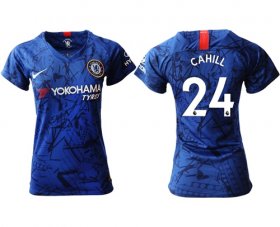 Wholesale Cheap Women\'s Chelsea #24 Cahill Home Soccer Club Jersey