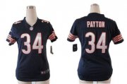 Wholesale Cheap Nike Bears #34 Walter Payton Navy Blue Team Color Draft Him Name & Number Top Women's Stitched NFL Elite Jersey