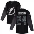 Cheap Adidas Lightning #24 Zach Bogosian Black Alternate Authentic Stitched NHL Jersey