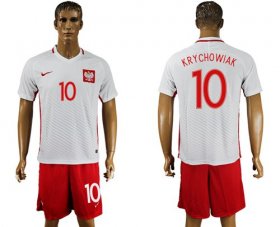 Wholesale Cheap Poland #10 Krychowiak Home Soccer Country Jersey