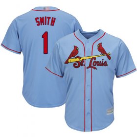 Wholesale Cheap Cardinals #1 Ozzie Smith Light Blue Cool Base Stitched Youth MLB Jersey