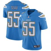 Wholesale Cheap Nike Chargers #55 Junior Seau Electric Blue Alternate Men's Stitched NFL Vapor Untouchable Limited Jersey