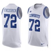 Wholesale Cheap Nike Cowboys #72 Travis Frederick White Men's Stitched NFL Limited Tank Top Jersey