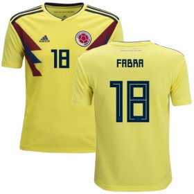 Wholesale Cheap Colombia #18 Fabra Home Kid Soccer Country Jersey