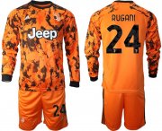Wholesale Cheap Men 2020-2021 club Juventus away long sleeves 24 orange Soccer Jerseys