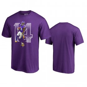 Wholesale Cheap Minnesota Vikings #14 Stefon Diggs Purple Men\'s Player Graphic Powerhouse T-Shirt