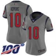 Wholesale Cheap Nike Texans #10 DeAndre Hopkins Gray Women's Stitched NFL Limited Inverted Legend 100th Season Jersey