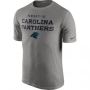 Wholesale Cheap Men's Carolina Panthers Nike Gray Legend Property Of Performance T-Shirt