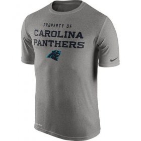 Wholesale Cheap Men\'s Carolina Panthers Nike Gray Legend Property Of Performance T-Shirt