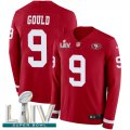 Wholesale Cheap Nike 49ers #9 Robbie Gould Red Super Bowl LIV 2020 Team Color Men's Stitched NFL Limited Therma Long Sleeve Jersey