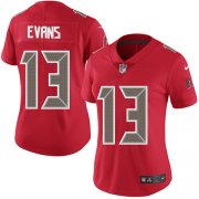 Wholesale Cheap Nike Buccaneers #13 Mike Evans Red Women's Stitched NFL Limited Rush Jersey