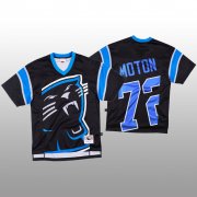 Wholesale Cheap NFL Carolina Panthers #72 Taylor Moton Black Men's Mitchell & Nell Big Face Fashion Limited NFL Jersey