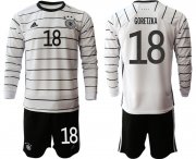 Wholesale Cheap Men 2021 European Cup Germany home white Long sleeve 18 Soccer Jersey