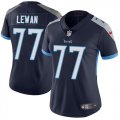 Wholesale Cheap Nike Titans #77 Taylor Lewan Navy Blue Team Color Women's Stitched NFL Vapor Untouchable Limited Jersey