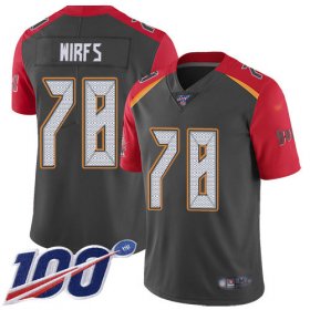 Wholesale Cheap Nike Buccaneers #78 Tristan Wirfs Gray Youth Stitched NFL Limited Inverted Legend 100th Season Jersey