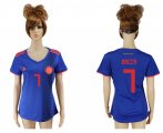 Wholesale Cheap Women's Colombia #7 Bacca Away Soccer Country Jersey