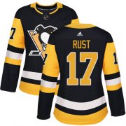 Wholesale Cheap Adidas Penguins #17 Bryan Rust Black Home Authentic Women's Stitched NHL Jersey