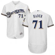 Wholesale Cheap Brewers #71 Josh Hader White Flexbase Authentic Collection Stitched MLB Jersey