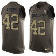 Wholesale Cheap Nike Raiders #42 Karl Joseph Green Men's Stitched NFL Limited Salute To Service Tank Top Jersey