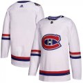 Wholesale Cheap Adidas Canadiens Blank White Authentic 2017 100 Classic Stitched NHL Jersey