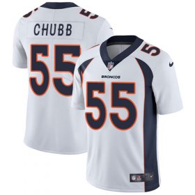 Wholesale Cheap Nike Broncos #55 Bradley Chubb White Men\'s Stitched NFL Vapor Untouchable Limited Jersey
