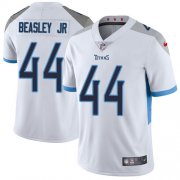 Wholesale Cheap Nike Titans #44 Vic Beasley Jr White Men's Stitched NFL Vapor Untouchable Limited Jersey