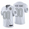 Wholesale Cheap Nike Raiders Custom White 60th Anniversary Patch Men's Stitched NFL 100 Limited Color Rush Jersey
